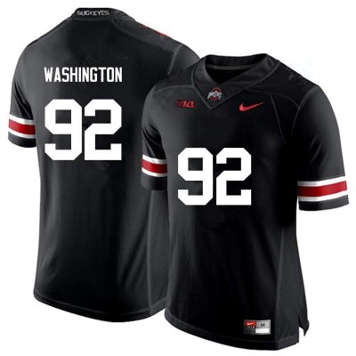 NCAA Ohio State Buckeyes Men's #92 Adolphus Washington Black Nike Football College Jersey BNW2045BE